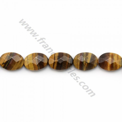 Tiger eye oval faceted 10x14mm x 40cm 