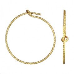 Créoles à décorer Sparkle en gold filled 14 carats 20x0.7mm x 2pcs