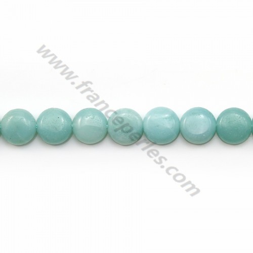 Amazonite ronde plate 8mm x 8pcs