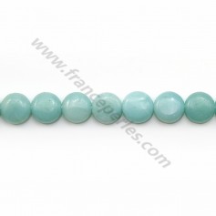 Amazonite ronde plate 8mm x 8pcs