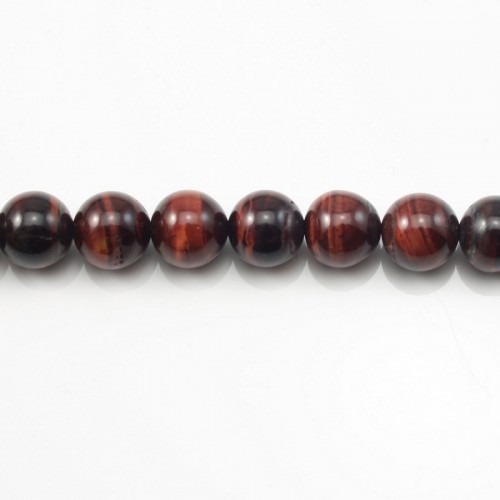 Red tiger stone round 12mm x 4pcs