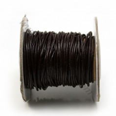 Fil en cuir marron 1.2mm x 1m