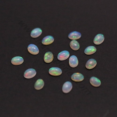 Cabochon opale ethiopian ovale 7x9mm x 1pc