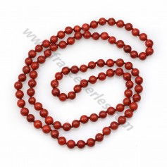 Sautoir en gorgone rouge, mesurant 8mm sur une longueur de 80cm x 1pc