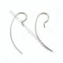 Crochets d'oreilles, Argent 925 Rhodié  48mm x 2pcs