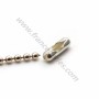 Embouts fermoir pour chaîne à billes 1.2mm en argent 925 x 8pcs