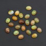Cabochon d'opale ethiopienne, multicolore, de forme ovale 7 * 9mm x 1pc
