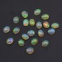 Cabochon d'opale ethiopienne, multicolore, de forme ovale, 7 * 9mm x 1pc