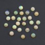 Cabochon d'opale ethiopienne, multicolore, de forme ronde, 6mm x 1pc