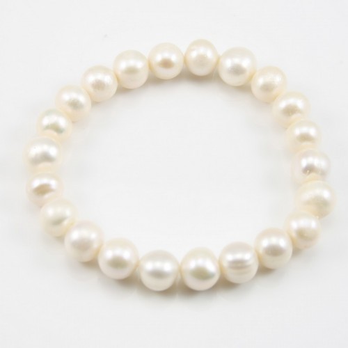 Bracelet Adrienne Perle D'eau Douce Blanc