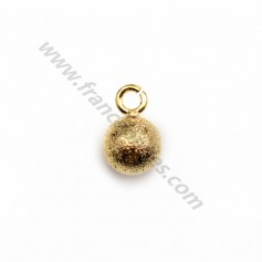 Breloque ronde brillant 6mm, doré x 10pcs