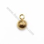 Breloque ronde brillant 6mm, doré x 10pcs