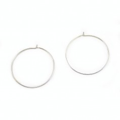 Argent 925 Clou D'oreille créole 35mmX  2 st 