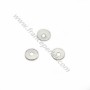 Disque 1 trou en argent 925  4 mm x 10pcs