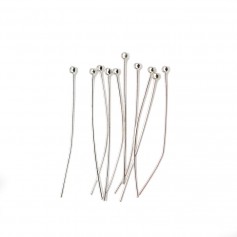 Clou tête ronde argenté x 24mm x 50pcs