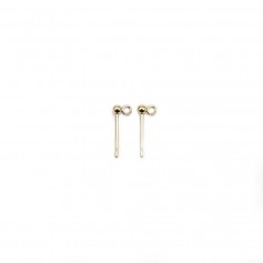Clous d'oreilles boule avec anneau en Gold Filled 2mm x 2pcs