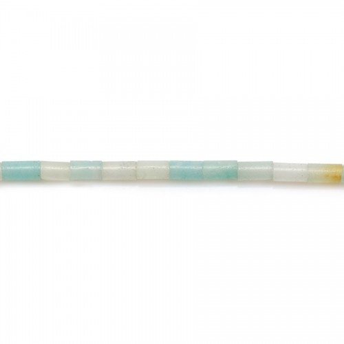 Amazonit mehrfarbig, Röhre, 2x4mm x 39cm