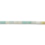 Amazonite bleue claire, en forme de tube 2 * 4mm x 39cm