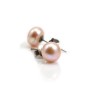 Earring  silver 925 Violet Freshwater Pearl 8-9mm x 2pcs