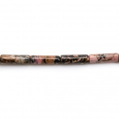 Rhodonite tube 4x13mm x 40cm