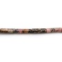 Rhodonite tube 4x13mm x 40cm
