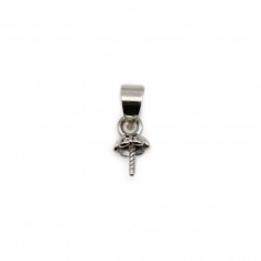 Bélière coupelle pour perle semi-percée en métal 6mm x 10pcs