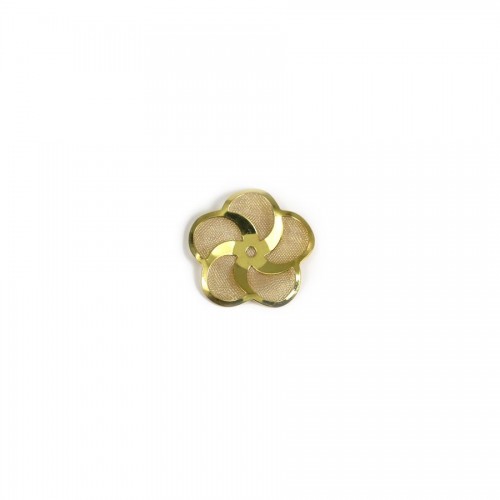 Intercalaire en laiton brut, de forme fleur 24mm x 10pcs