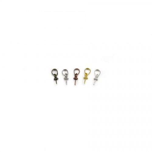 Bélière coupelle pour perle semi-percée en metal 3mm x 10pcs