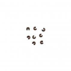 Cache noeud en métal 4mm en couleur cuivre x 50pcs