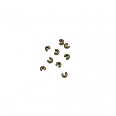Cache noeud en métal 4mm en couleur bronze x 50pcs