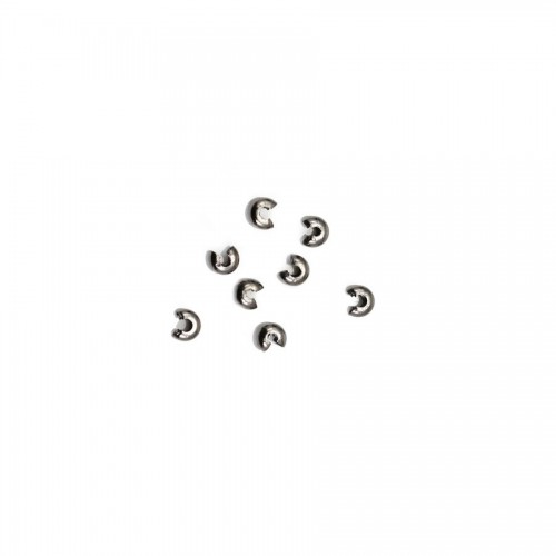 Cache noeud en métal 4mm en couleur noir x 50pcs