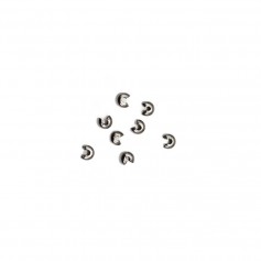 Cache noeud en métal 4mm en couleur noir x 50pcs