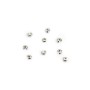 Cache noeud en métal 3mm en couleur argent vielli x 50pcs