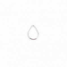 Anneaux fermés en forme de goutte en argent 925 11x15mm x 1pc