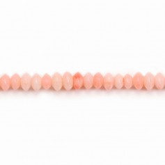 Bambou mer teinté orange Rondelle 2x5mm x  40cm
