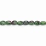 Ruby zoisite, de forme ovale facette, 6x8mm x 39cm