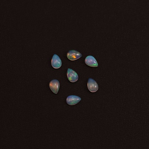 Cabochon opale ethiopian goutte 4x6mm x 1pc