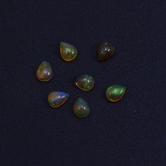 Cabochon opale ethiopian goutte 6x8mm x 1pc