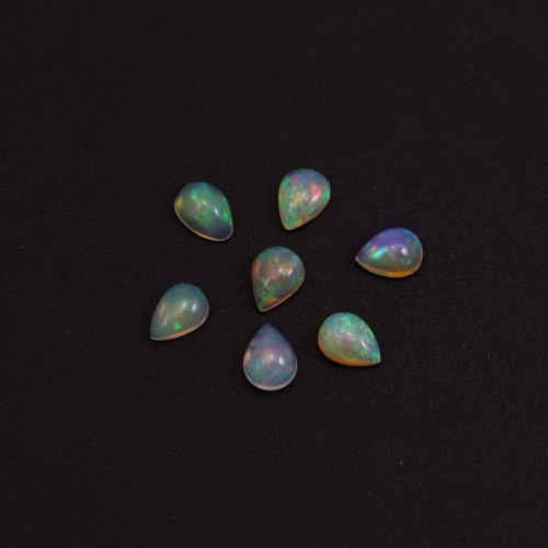 Cabochon opale ethiopian goutte 6x8mm x 1pc