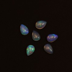 Cabochon opale ethiopian goutte 7x10mm x 1pc