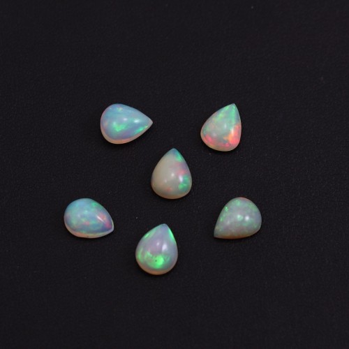 Cabochon opale ethiopian goutte 8x10mm x 1pc