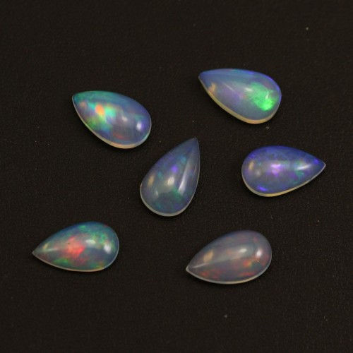 Cabochon opale ethiopian goutte 9x15mm x 1pc