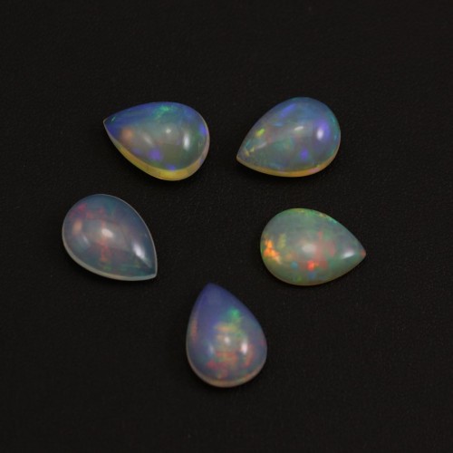 Cabochon opale ethiopian goutte 12x16mm x 1pc