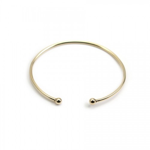 Bracelet jonc, boule à visser, en gold filled 65mmx2.3mm x 1pc