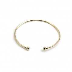 Bracelet jonc, boule à visser, en gold filled 65mmx2.3mm x 1pc