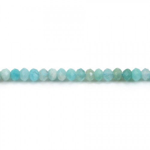 Amazonite rondelle facette 2x3mm x 40cm