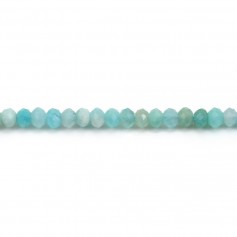 Amazonite rondelle facette 2x3mm x 40cm