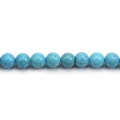 Turquoise  reconstitué  Ronde 8mm x 5 st