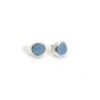 Crochet d'oreille en argent 925, porte cabochon 8mm x 2pcs