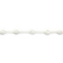 White mother-of-pearl flower beads on thread 6mm x 40cm (15pcs)
